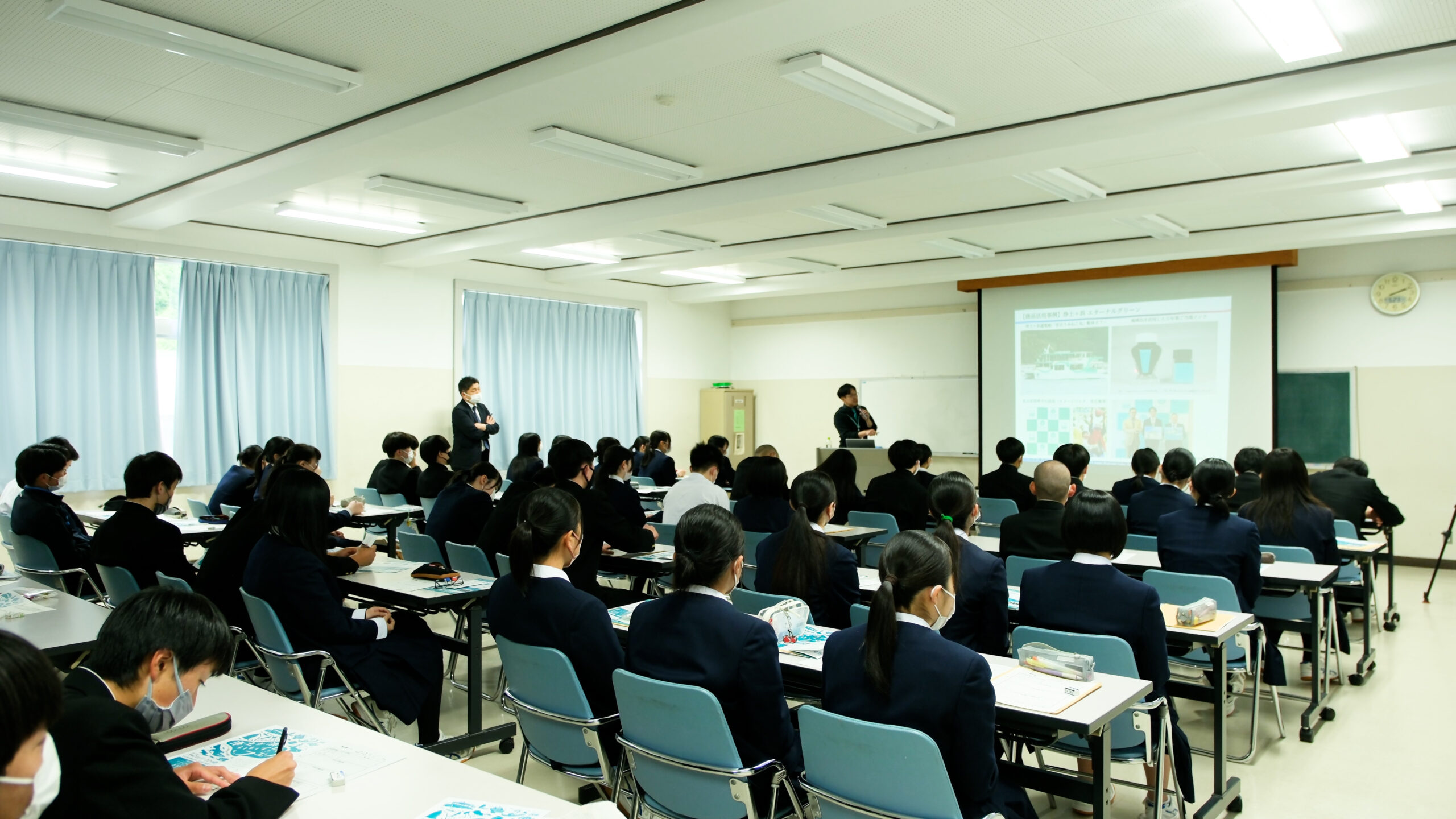 高校授業「課題研究」講師（岩手県立宮古商工高校）遠景
